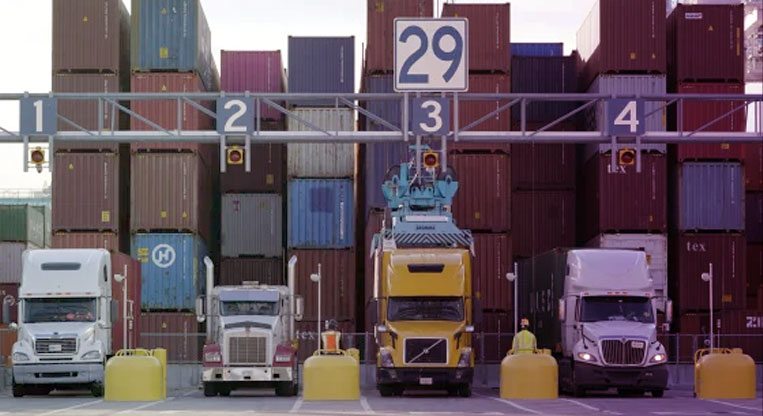 trucks and containers