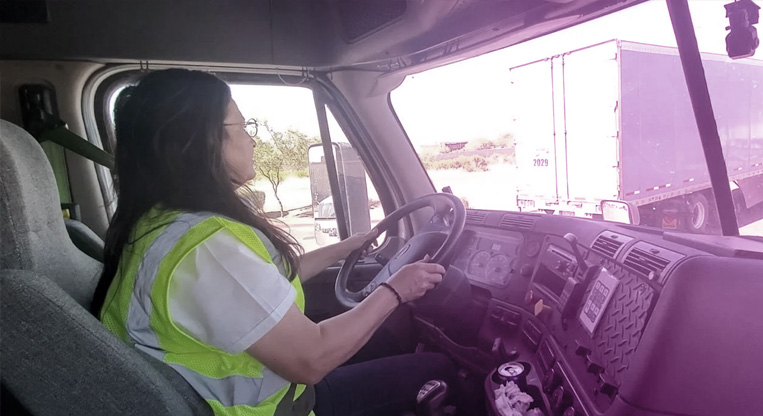 female truck driver